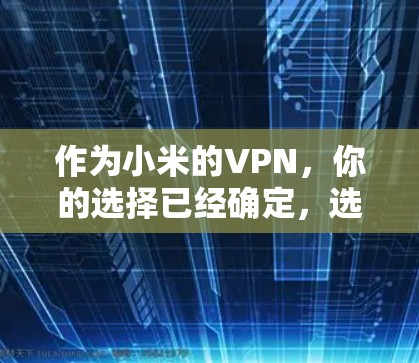 作为小米的VPN,你的选择已经确定,选择它,你的体验更有保障! 作为小米的VPN,你的选择已经确定,选择它,你的体验更有保障!