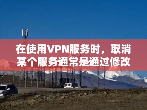 在使用VPN服务时，取消某个服务通常是通过修改设置来实现的。以下是一些常用方法，适用于大多数VPN应用程序