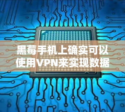黑莓手机上确实可以使用VPN来实现数据加密和通信，但需要考虑以下几个方面