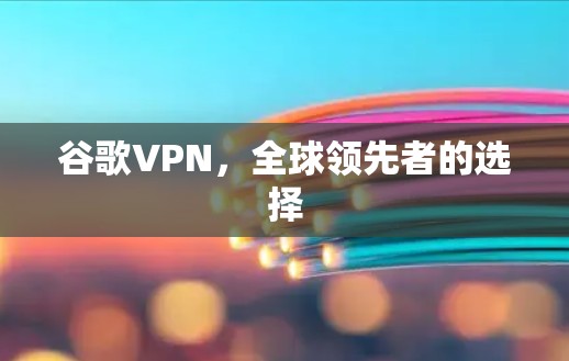 谷歌VPN,全球领先者的选择 谷歌VPN,全球领先者的选择