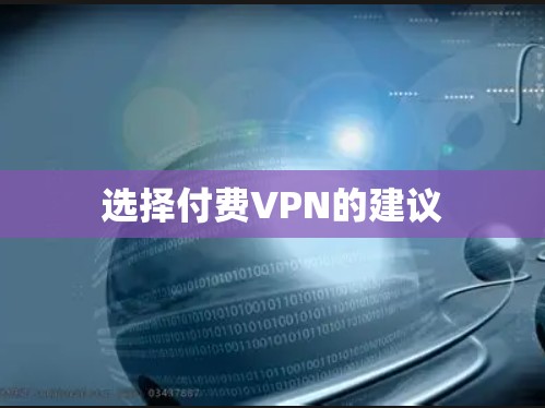 选择付费VPN的建议 选择付费VPN的建议