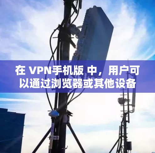 在 VPN手机版 中，用户可以通过浏览器或其他设备连接到 VPN，这样用户就可以在不依赖任何主要浏览器或服务器的情况下，访问互联网