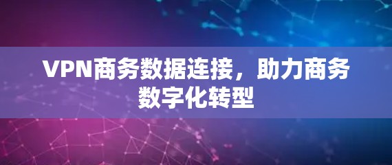 VPN商务数据连接，助力商务数字化转型