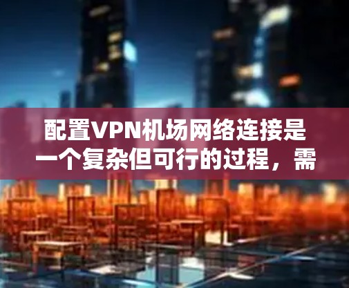 配置VPN机场网络连接是一个复杂但可行的过程,需要综合考虑多个因素。以下是一个有条理的步骤指南 配置VPN机场网络连接是一个复杂但可行的过程,需要综合考虑多个因素。以下是一个有条理的步骤指南