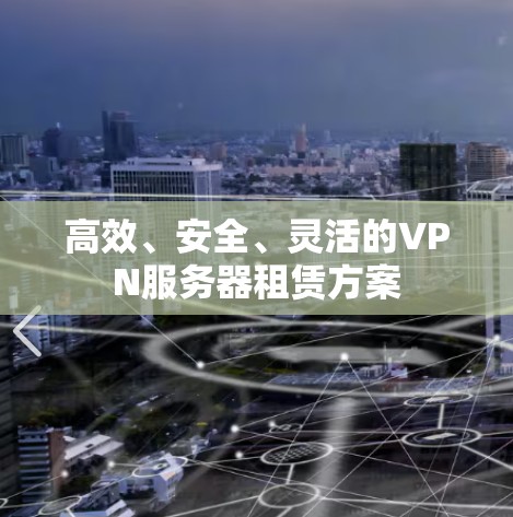 高效、安全、灵活的VPN服务器租赁方案