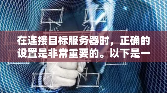 在连接目标服务器时,正确的设置是非常重要的。以下是一些关键步骤和注意事项 在连接目标服务器时,正确的设置是非常重要的。以下是一些关键步骤和注意事项